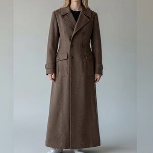 Sundance Trench Size 6 Wool Blend Jacket Long Pea Coat